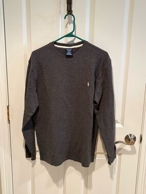 Polo by Ralph Lauren Charcoal Gray Long-Sleeve Crewneck Shirt